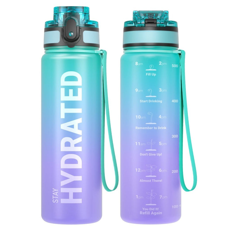 Laad afbeelding in Galerijviewer, Sahara Sailor Water Bottle, 32/25/17oz Durable and Leakproof Water Bottles Motivational with Time Marker, Tritan, BPA Free, Wide Mouth with Easy Clean Brush for Gym, Travel, School, Office (1 Bottle) - happygetfit.com
