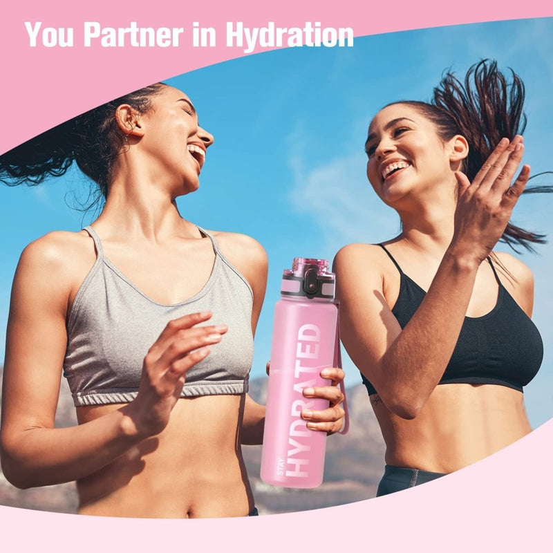 Laad afbeelding in Galerijviewer, Sahara Sailor Water Bottle, 32/25/17oz Durable and Leakproof Water Bottles Motivational with Time Marker, Tritan, BPA Free, Wide Mouth with Easy Clean Brush for Gym, Travel, School, Office (1 Bottle) - happygetfit.com
