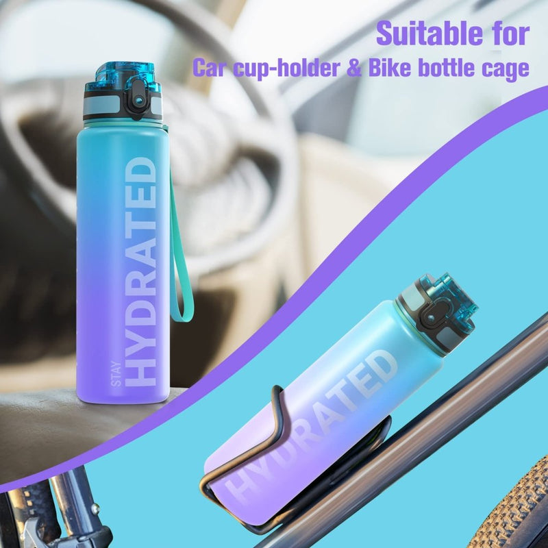 Laad afbeelding in Galerijviewer, Sahara Sailor Water Bottle, 32/25/17oz Durable and Leakproof Water Bottles Motivational with Time Marker, Tritan, BPA Free, Wide Mouth with Easy Clean Brush for Gym, Travel, School, Office (1 Bottle) - happygetfit.com

