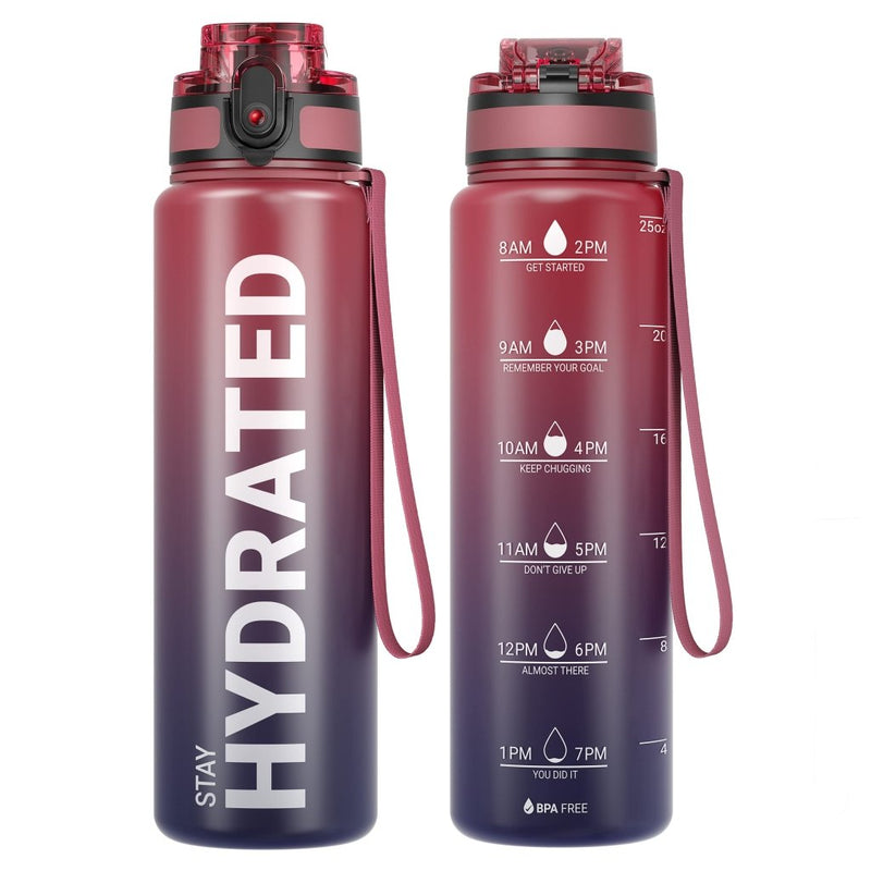 Laad afbeelding in Galerijviewer, Sahara Sailor Water Bottle, 32/25/17oz Durable and Leakproof Water Bottles Motivational with Time Marker, Tritan, BPA Free, Wide Mouth with Easy Clean Brush for Gym, Travel, School, Office (1 Bottle) - happygetfit.com
