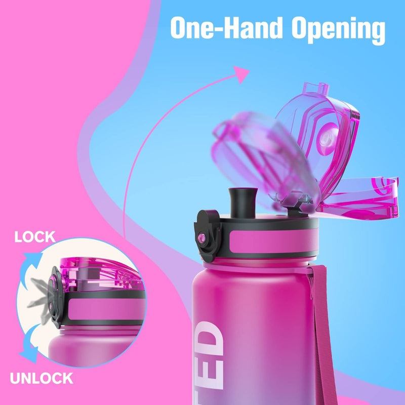 Laad afbeelding in Galerijviewer, Sahara Sailor Water Bottle, 32/25/17oz Durable and Leakproof Water Bottles Motivational with Time Marker, Tritan, BPA Free, Wide Mouth with Easy Clean Brush for Gym, Travel, School, Office (1 Bottle) - happygetfit.com
