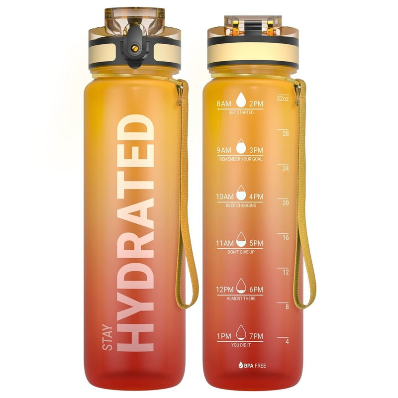 Laad afbeelding in Galerijviewer, Sahara Sailor Water Bottle, 32/25/17oz Durable and Leakproof Water Bottles Motivational with Time Marker, Tritan, BPA Free, Wide Mouth with Easy Clean Brush for Gym, Travel, School, Office (1 Bottle) - happygetfit.com
