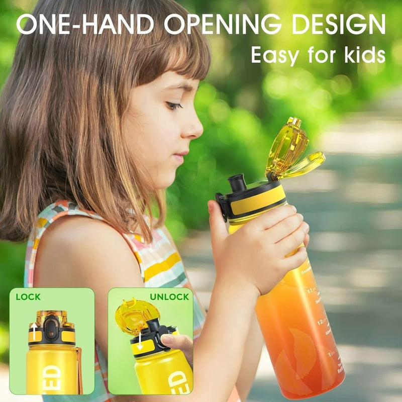 Laden Sie das Bild in Galerie -Viewer, Sahara Sailor Waterfles, sportfles, 1 l/500 ml/750 ml, met motiverende tijdmarkering, BPA-vrij, waterdicht en herbruikbaar, voor sport, camping (1 fles) - happygetfit.com
