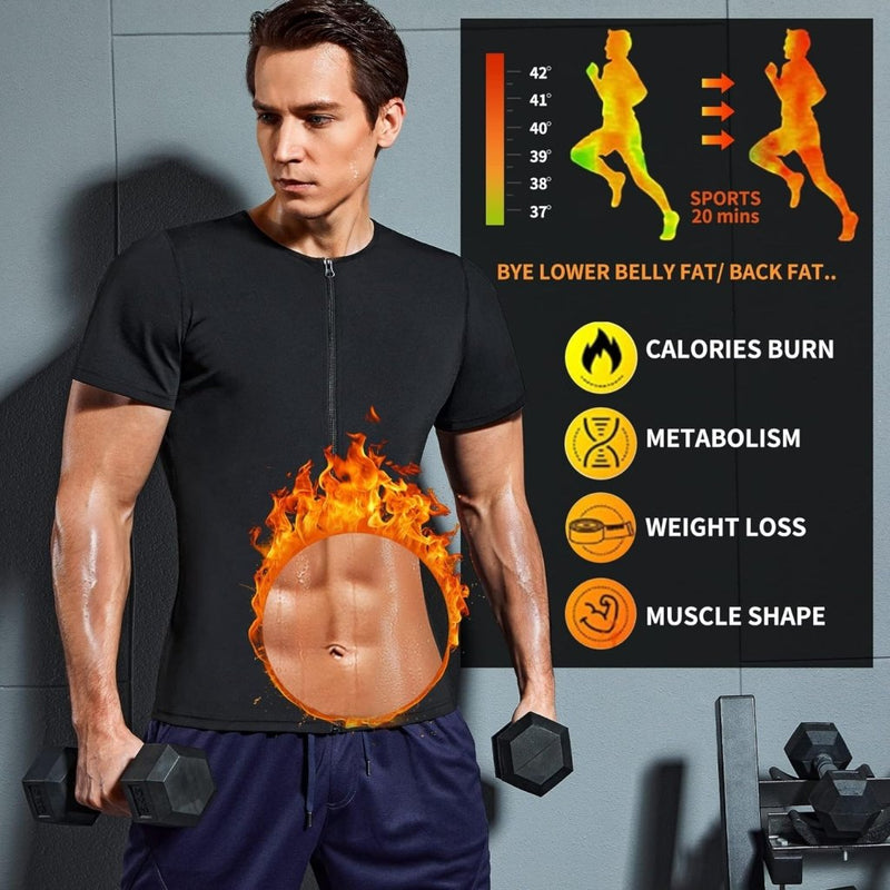 Laad afbeelding in Galerijviewer, Sauna shirt heren afvallen transpiratie pak sauna vest buikweg body shaper neopreen lichaamsvormer sauna pakken shirt fitness korset zweetvest shapewear tank top - happygetfit.com
