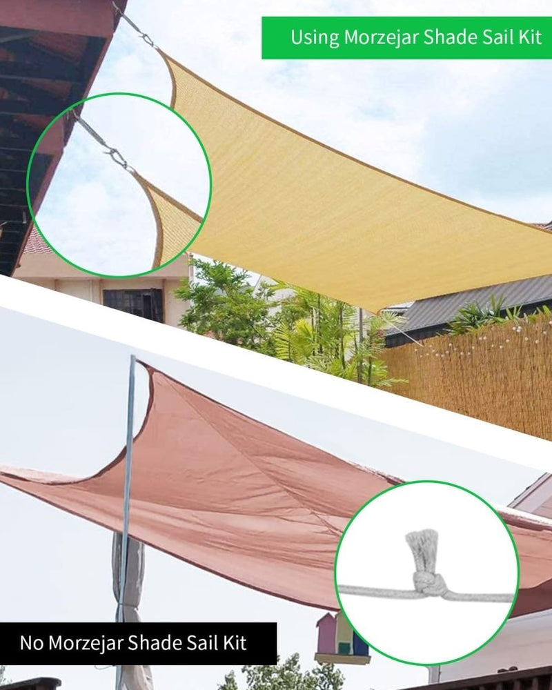 Chargez l'image dans la visionneuse de la galerie, Schaduwzeil bevestigingsset 40-delig van RVS met verstelbare spanschroeven van 5 inch – zonnezeil montage – zeilspanners - happygetfit.com

