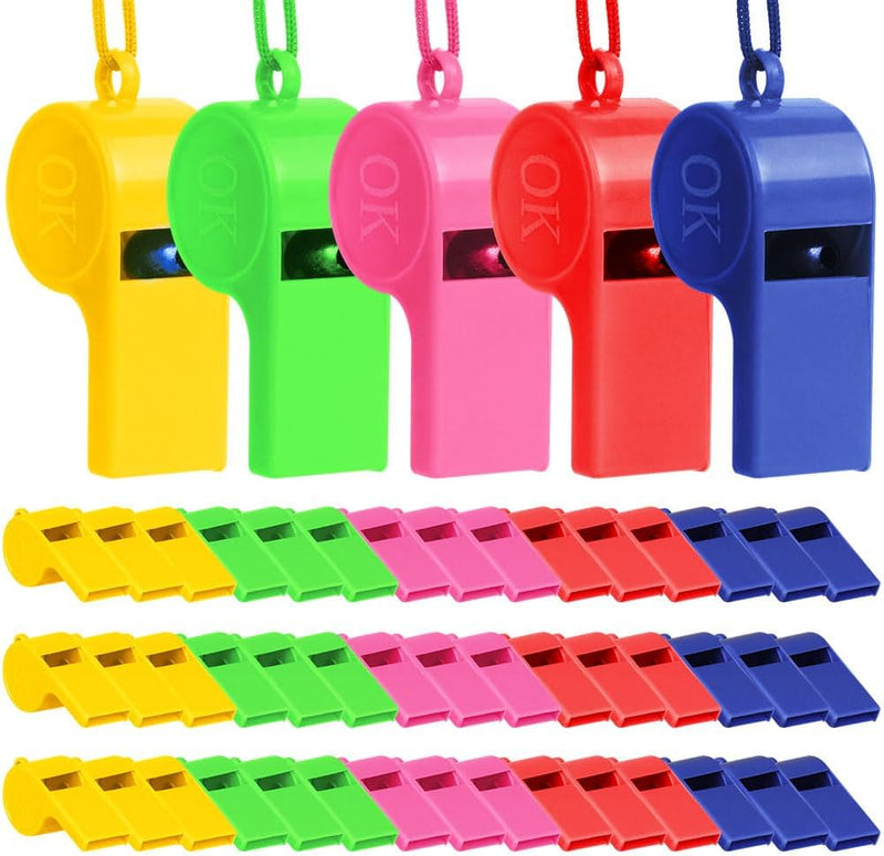 Charger l’image dans la visionneuse de galerie, Scheidsrechterfluitjes 20 stuks van ABS kunststof met draagkoord in 5 kleuren – sportfluitjes – trainingsfluitjes - happygetfit.com
