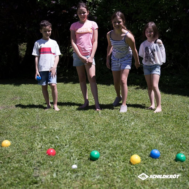 Laad afbeelding in Galerijviewer, Schildköt Fun Boccia set, 4x 2 kunststof bollen, 1x doelkogel, in hersluitbare draagtas, 970009 - happygetfit.com
