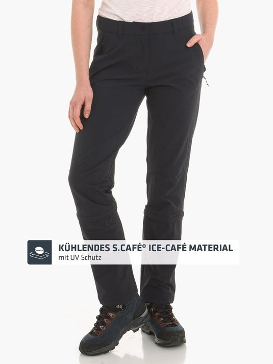 Schöffel Engadin1 damesbroek, duurzame damesbroek voor wandelingen, waterafstotende outdoorbroek met sportieve snit - happygetfit.com