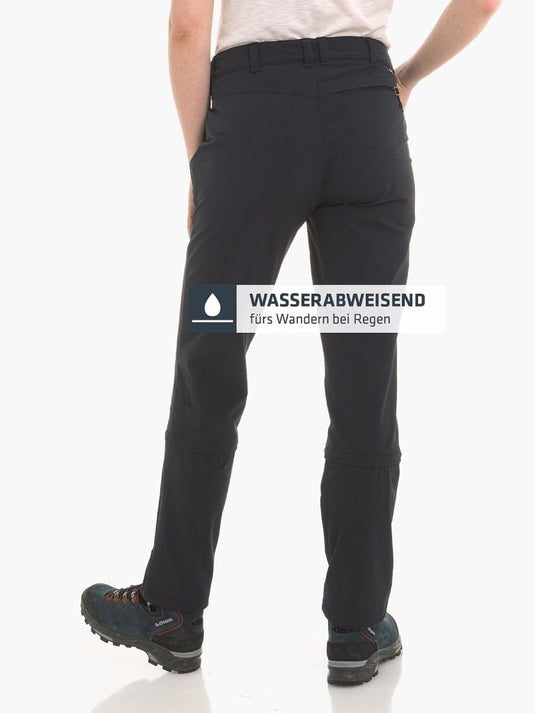 Schöffel Engadin1 damesbroek, duurzame damesbroek voor wandelingen, waterafstotende outdoorbroek met sportieve snit - happygetfit.com