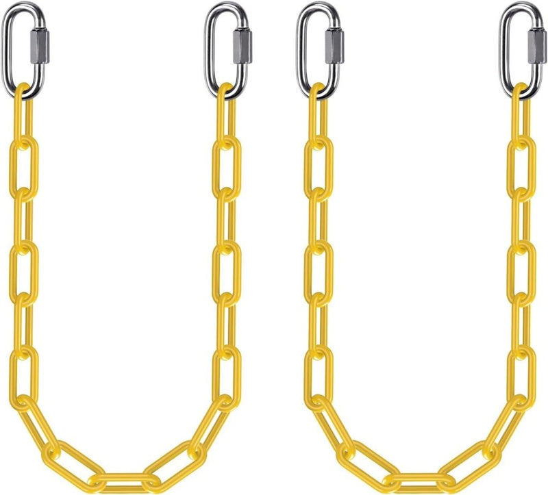 Laden Sie das Bild in Galerie -Viewer, Schommelkettingen 2 stuks 250 cm van roestvrij staal met 5 mm schakels en karabijnhaken – hangstoelketting – ophangverlenging - happygetfit.com
