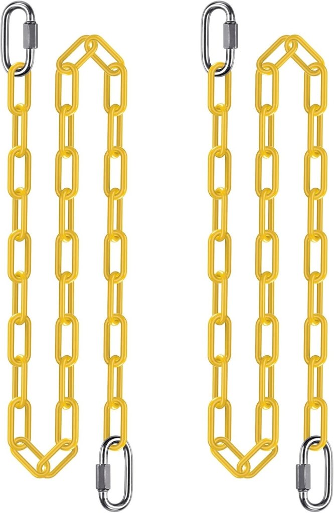 Laden Sie das Bild in Galerie -Viewer, Schommelkettingen 2 stuks 250 cm van roestvrij staal met 5 mm schakels en karabijnhaken – hangstoelketting – ophangverlenging - happygetfit.com

