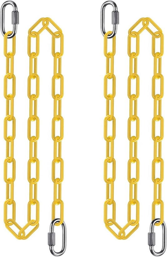 Schommelkettingen 2 stuks 250 cm van roestvrij staal met 5 mm schakels en karabijnhaken – hangstoelketting – ophangverlenging - happygetfit.com