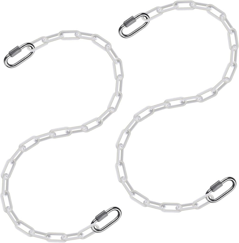 Laden Sie das Bild in Galerie -Viewer, Schommelkettingen 2 stuks 250 cm van roestvrij staal met 5 mm schakels en karabijnhaken – hangstoelketting – ophangverlenging - happygetfit.com
