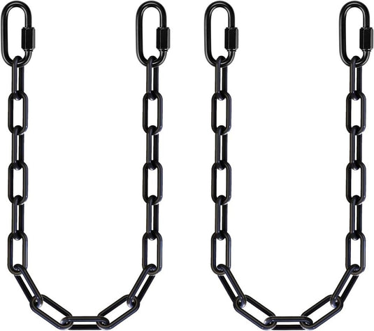 Schommelkettingen 2 stuks 250 cm van roestvrij staal met 5 mm schakels en karabijnhaken – hangstoelketting – ophangverlenging - happygetfit.com
