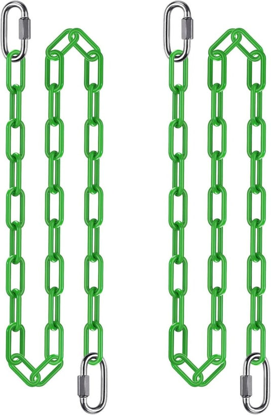 Schommelkettingen 2 stuks 250 cm van roestvrij staal met 5 mm schakels en karabijnhaken – hangstoelketting – ophangverlenging - happygetfit.com