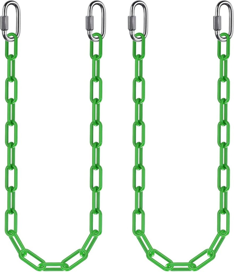 Laden Sie das Bild in Galerie -Viewer, Schommelkettingen 2 stuks 250 cm van roestvrij staal met 5 mm schakels en karabijnhaken – hangstoelketting – ophangverlenging - happygetfit.com
