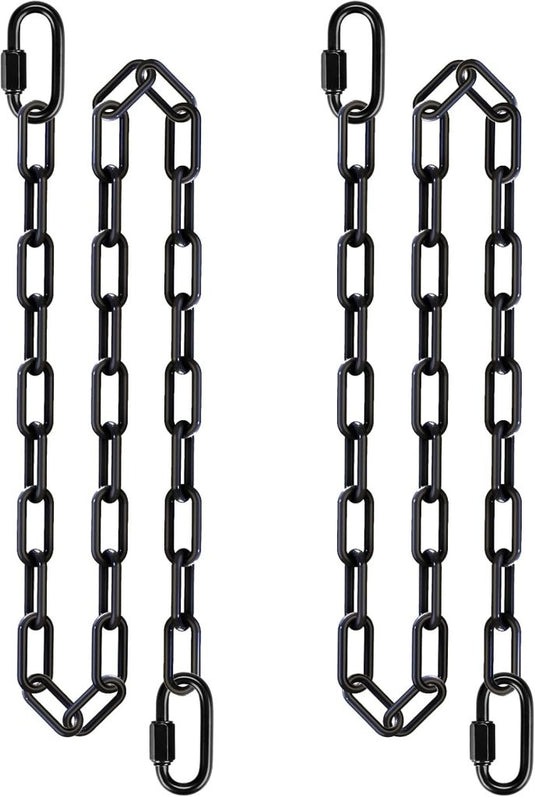 Schommelkettingen 2 stuks 250 cm van roestvrij staal met 5 mm schakels en karabijnhaken – hangstoelketting – ophangverlenging - happygetfit.com