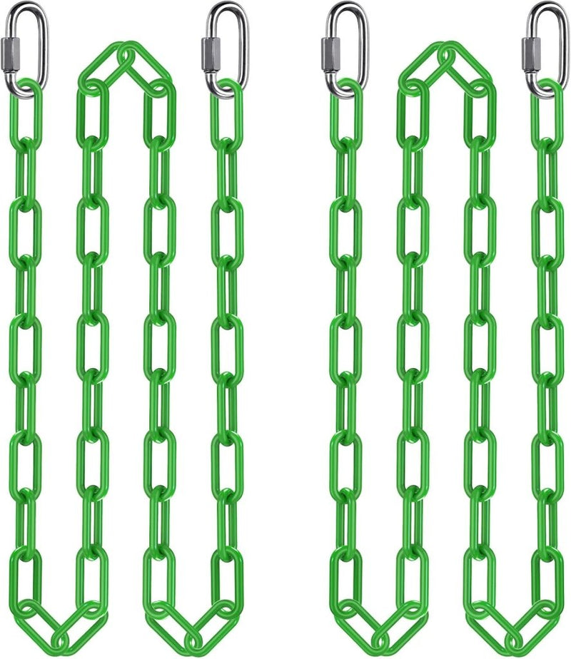 Laden Sie das Bild in Galerie -Viewer, Schommelkettingen 2 stuks 250 cm van roestvrij staal met 5 mm schakels en karabijnhaken – hangstoelketting – ophangverlenging - happygetfit.com
