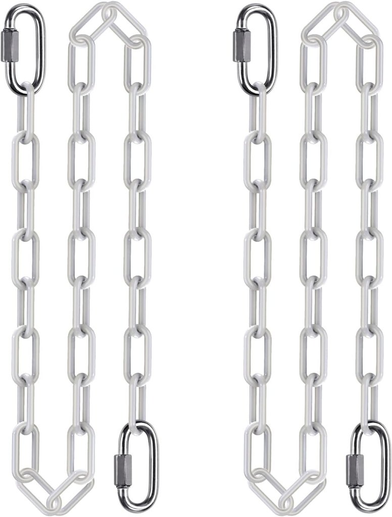 Laden Sie das Bild in Galerie -Viewer, Schommelkettingen 2 stuks 250 cm van roestvrij staal met 5 mm schakels en karabijnhaken – hangstoelketting – ophangverlenging - happygetfit.com
