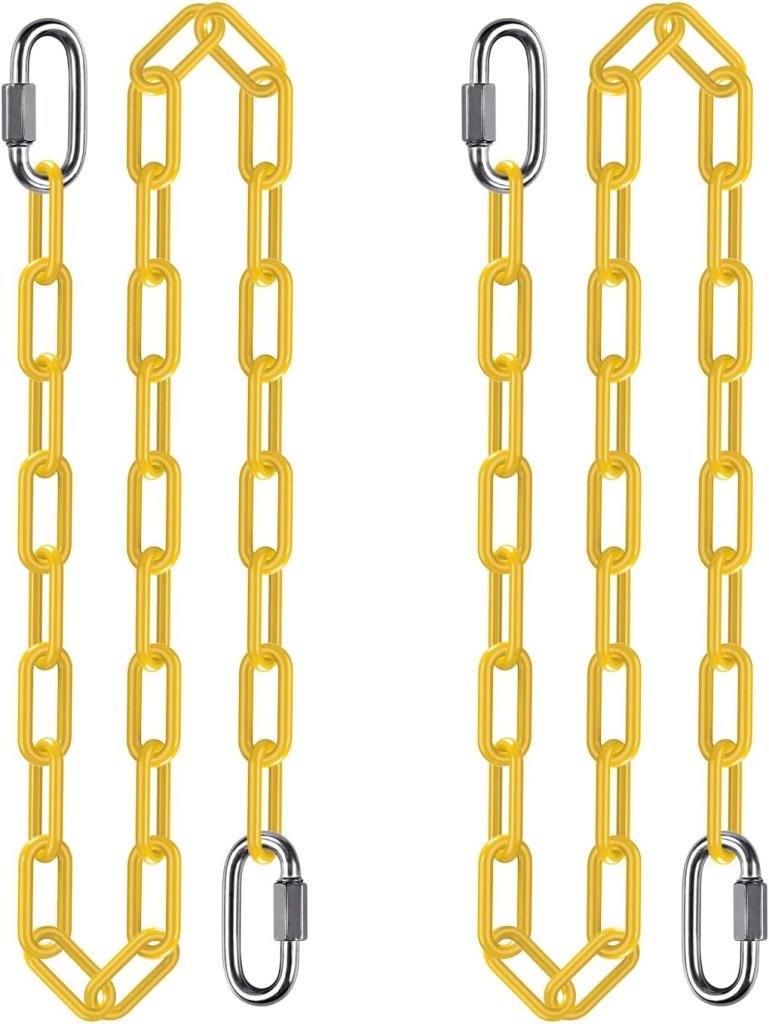 Laden Sie das Bild in Galerie -Viewer, Schommelkettingen 2 stuks 250 cm van roestvrij staal met 5 mm schakels en karabijnhaken – hangstoelketting – ophangverlenging - happygetfit.com
