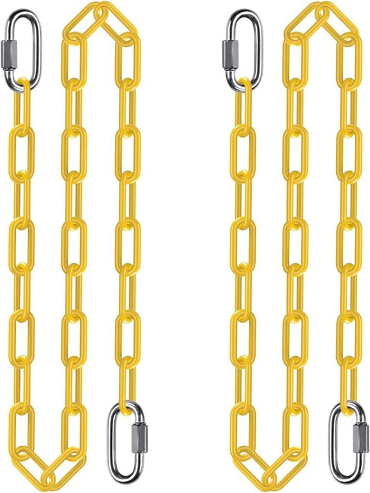 Schommelkettingen 2 stuks 250 cm van roestvrij staal met 5 mm schakels en karabijnhaken – hangstoelketting – ophangverlenging - happygetfit.com