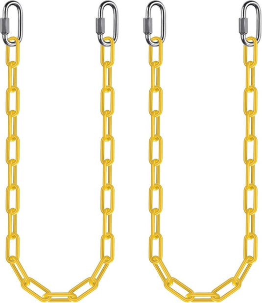 Schommelkettingen 2 stuks 250 cm van roestvrij staal met 5 mm schakels en karabijnhaken – hangstoelketting – ophangverlenging - happygetfit.com