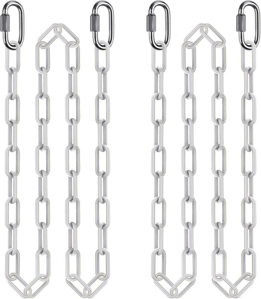 Schommelkettingen 2 stuks 250 cm van roestvrij staal met 5 mm schakels en karabijnhaken – hangstoelketting – ophangverlenging - happygetfit.com