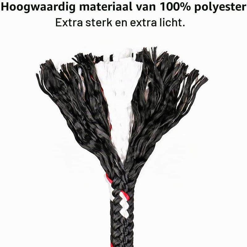 Laden Sie das Bild in Galerie -Viewer, Schommeltouw 50 cm van gevlochten polyester met roestvrijstalen ophanghaak – boomschommel – hangmatbevestiging - happygetfit.com
