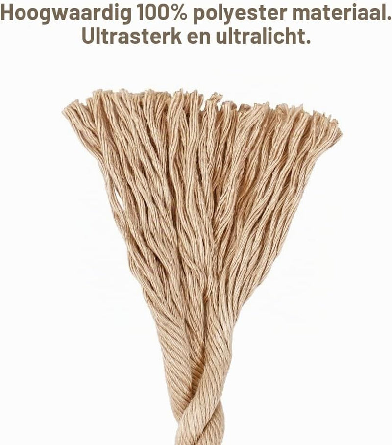 Laden Sie das Bild in Galerie -Viewer, Schommeltouw 50 cm van gevlochten polyester met roestvrijstalen ophanghaak – boomschommel – hangmatbevestiging - happygetfit.com
