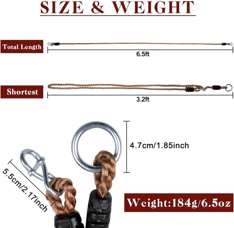 Chargez l'image dans la visionneuse de la galerie, Schommeltouwen 2 stuks – verstelbaar 180 cm – voor boomschommel, hangmat en hangstoel – tot 200 kg – bruin - happygetfit.com
