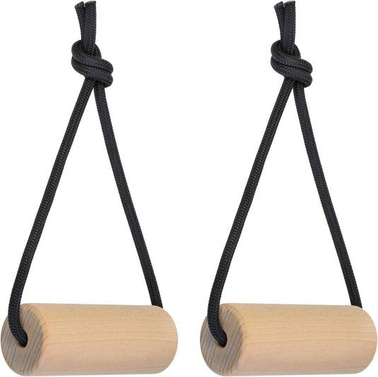 Set van 2 houten grip krachttrainer trainingsgrepen belastbaar tot 150 kg - diameter 3 cm of 7 cm - happygetfit.com