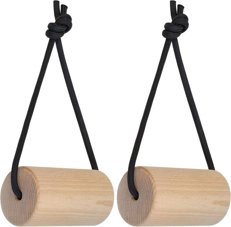 Load image into Gallery viewer, Set van 2 houten grip krachttrainer trainingsgrepen belastbaar tot 150 kg - diameter 3 cm of 7 cm - happygetfit.com
