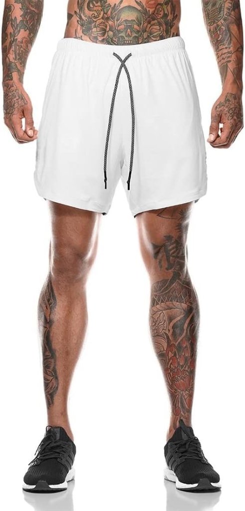 Laden Sie das Bild in Galerie -Viewer, Shorts heren 2-in-1 trainingsshorts zomer korte broek sneldrogende hardloopshort sportbroek met zakken compressieshort - happygetfit.com
