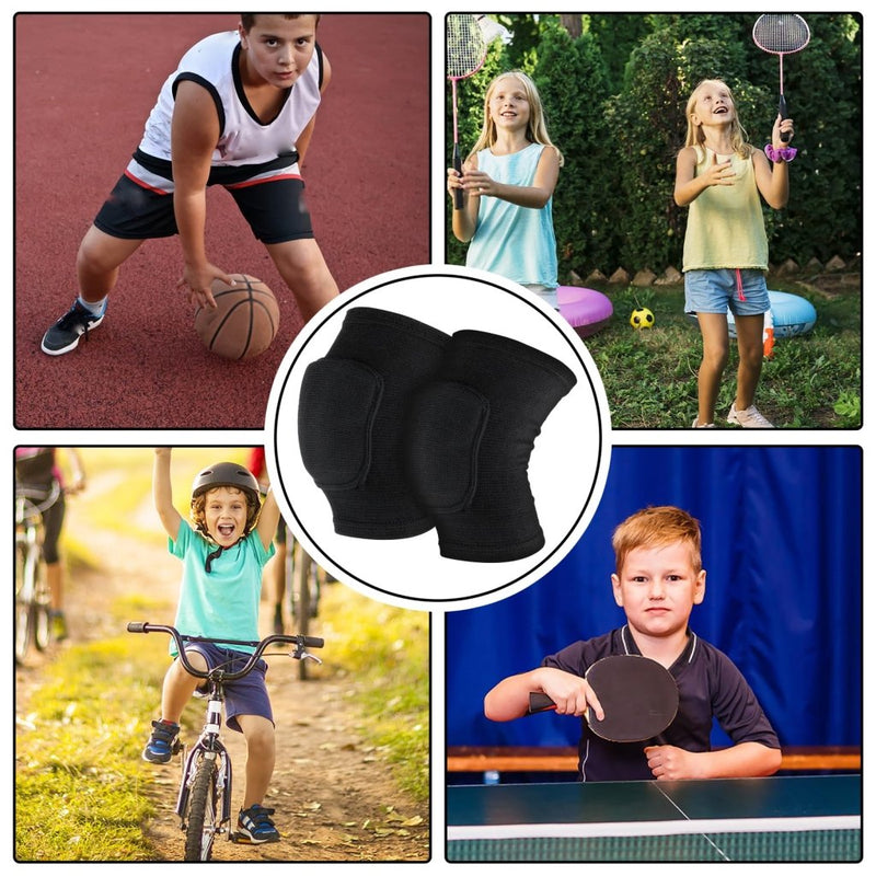 Laad afbeelding in Galerijviewer, Sibba Kids Knee Pad, Breathable Elastic Knee Brace, Anti-Slip Padded Sponge Knee Protector for Volleyball Basketball Football (Blue) - happygetfit.com
