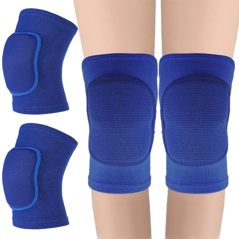 Laad afbeelding in Galerijviewer, Sibba Kids Knee Pad, Breathable Elastic Knee Brace, Anti-Slip Padded Sponge Knee Protector for Volleyball Basketball Football (Blue) - happygetfit.com
