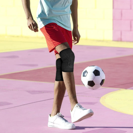 Sibba Kids Knee Pad, Breathable Elastic Knee Brace, Anti-Slip Padded Sponge Knee Protector for Volleyball Basketball Football (Blue) - happygetfit.com