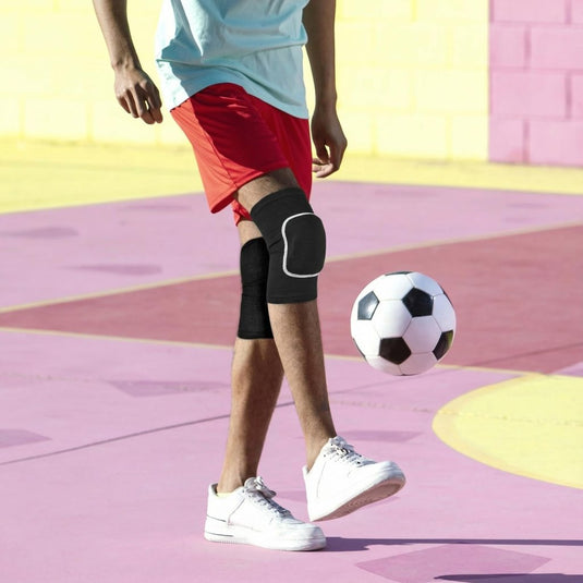 Sibba Kids Knee Pad, Breathable Elastic Knee Brace, Anti-Slip Padded Sponge Knee Protector for Volleyball Basketball Football (Blue) - happygetfit.com
