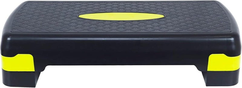 Load image into Gallery viewer, Signature Fitness Verstelbare Workout Aerobic Stepper Step Platform Trainer, Medium, Zwart/Citroen - happygetfit.com
