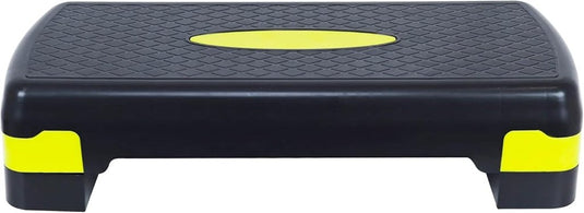 Signature Fitness Verstelbare Workout Aerobic Stepper Step Platform Trainer, Medium, Zwart/Citroen - happygetfit.com