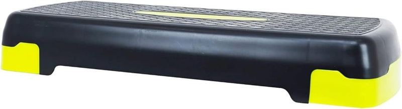 Load image into Gallery viewer, Signature Fitness Verstelbare Workout Aerobic Stepper Step Platform Trainer, Medium, Zwart/Citroen - happygetfit.com
