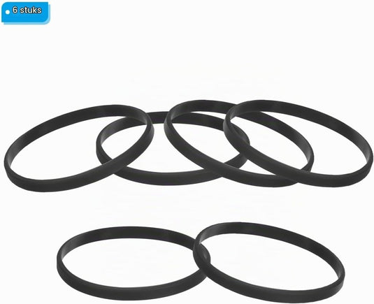 Siliconen armbanden 6 stuks 180 mm – elastische polsbandjes – sport en team accessoires - happygetfit.com