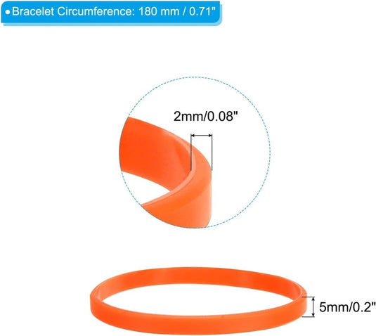 Siliconen armbanden 6 stuks 180 mm – elastische polsbandjes – sport en team accessoires - happygetfit.com