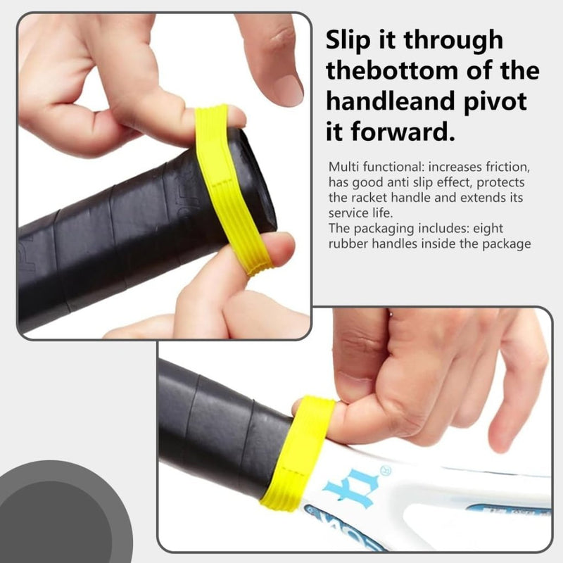 Load image into Gallery viewer, Siliconen gripringen set van 10 voor rackets - happygetfit.com
