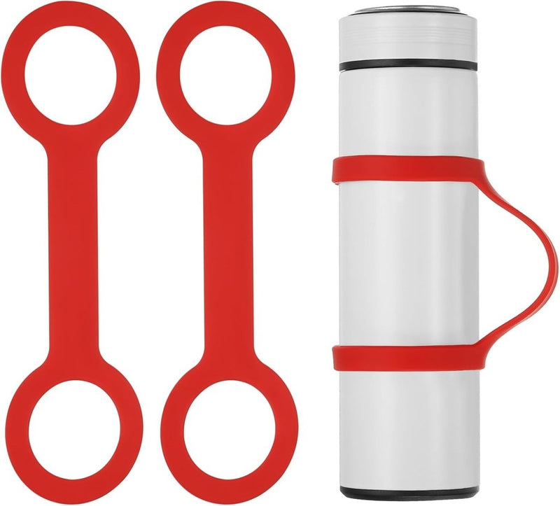 Laden Sie das Bild in Galerie -Viewer, Siliconen waterfles draaggreep (2 stuks) - Antislip fleshouder riem - Fles draagriem 500-1000 ml - happygetfit.com
