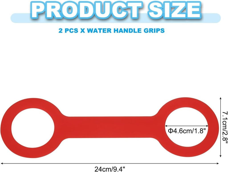 Laden Sie das Bild in Galerie -Viewer, Siliconen waterfles draaggreep (2 stuks) - Antislip fleshouder riem - Fles draagriem 500-1000 ml - happygetfit.com
