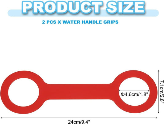 Siliconen waterfles draaggreep (2 stuks) - Antislip fleshouder riem - Fles draagriem 500-1000 ml - happygetfit.com