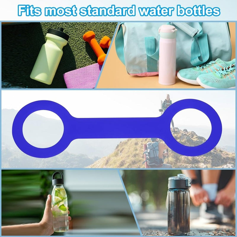 Laden Sie das Bild in Galerie -Viewer, Siliconen waterfles draaggreep (2 stuks) - Antislip fleshouder riem - Fles draagriem 500-1000 ml - happygetfit.com

