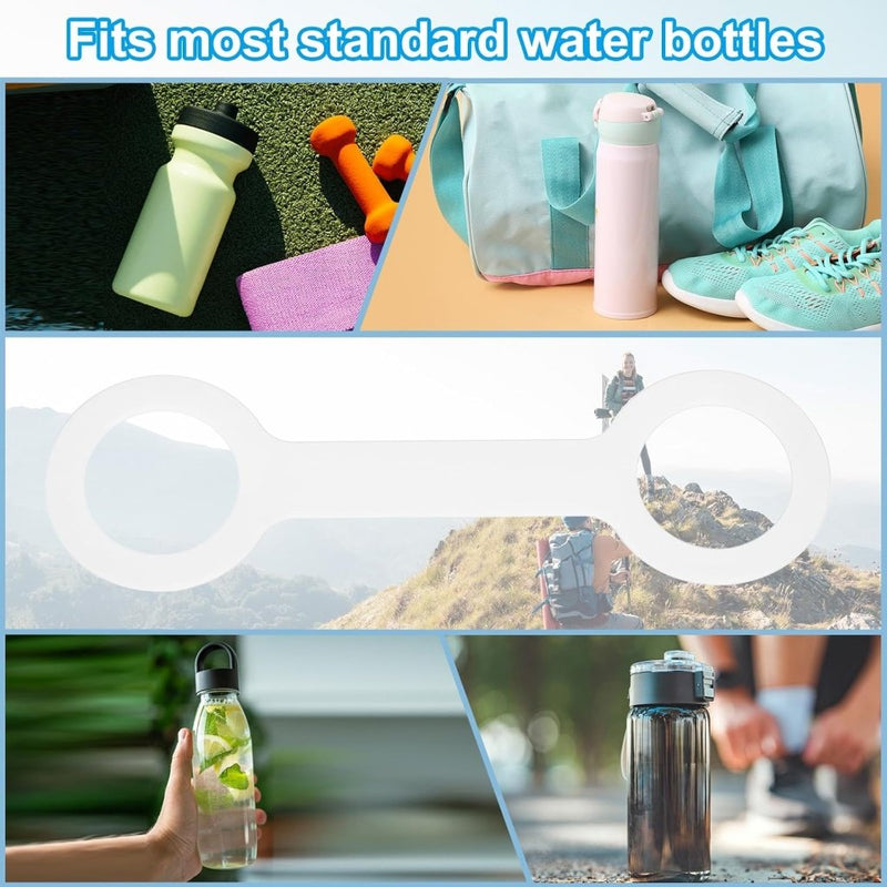Laden Sie das Bild in Galerie -Viewer, Siliconen waterfles draaggreep (2 stuks) - Antislip fleshouder riem - Fles draagriem 500-1000 ml - happygetfit.com
