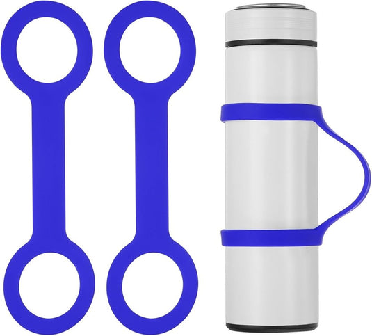 Siliconen waterfles draaggreep (2 stuks) - Antislip fleshouder riem - Fles draagriem 500-1000 ml - happygetfit.com