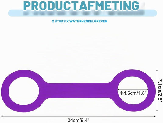 Siliconen waterfles draaggreep (2 stuks) - Antislip fleshouder riem - Fles draagriem 500-1000 ml - happygetfit.com